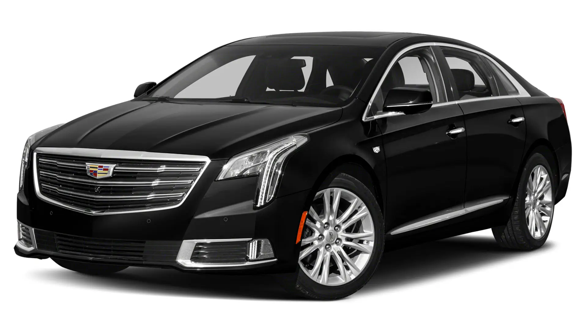 Chauffeur-driven black Cadillac XTS luxury sedan offering premium private car service and airport transfers from San Francisco to Napa Valley